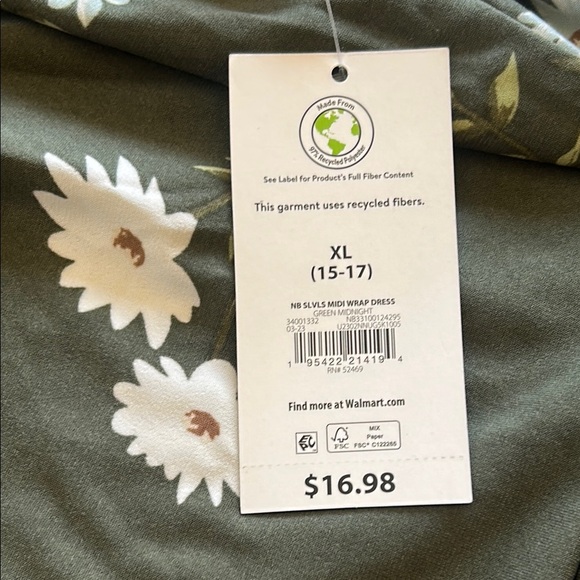 No Boundaries Green Floral Midi Dress - Picture 9 of 14